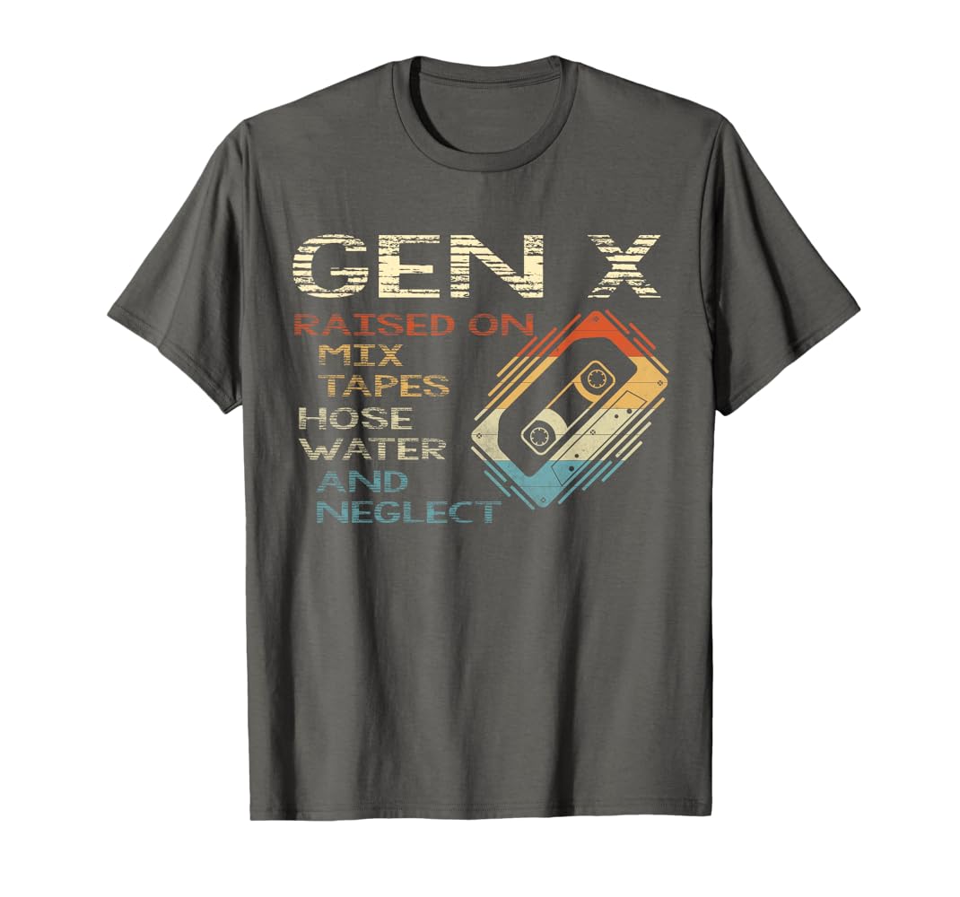 Amazon.com: Funny Gen X Raised on Mixtapes Hose Water and